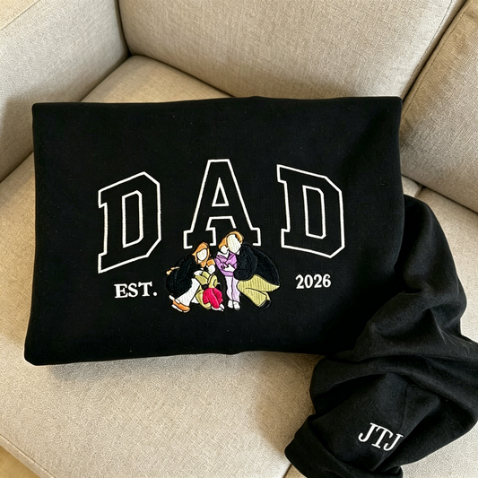 Custom Dad Photo Embroidered Clothing Father's Day Gift