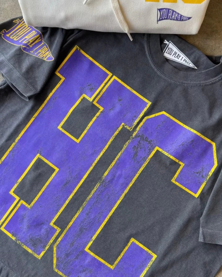 Custom #1 Fan Tee🏆Game Day Gifts Custom Initial Shirt with Number & Sleeve Print