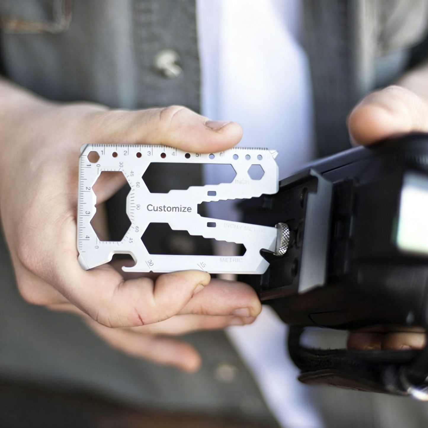 Custom Name Compact Credit Card Style Multitool Heavy Duty EDC Tool For Men