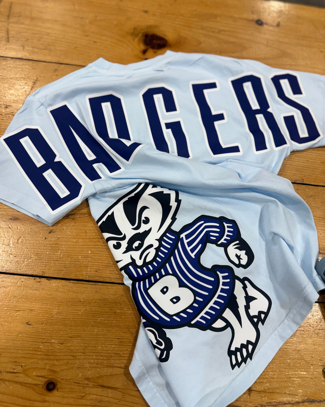 Custom Back Print Varsity Crewneck Sweatshirt, Personalized Team Name Mascot Game Day Spirit Pullover