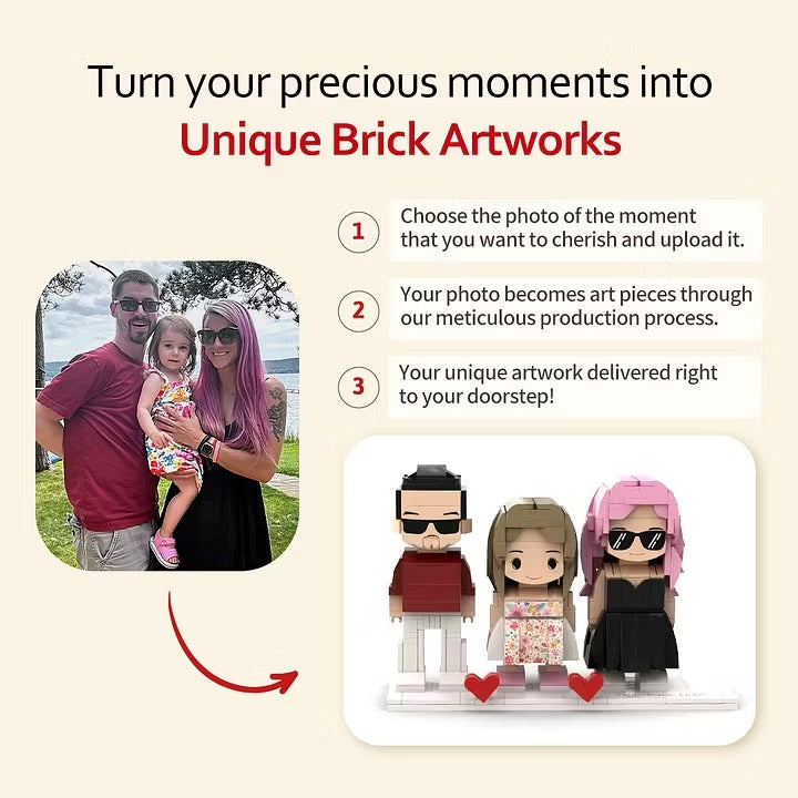 The "Build Our Memories" Custom Photo Brick Set