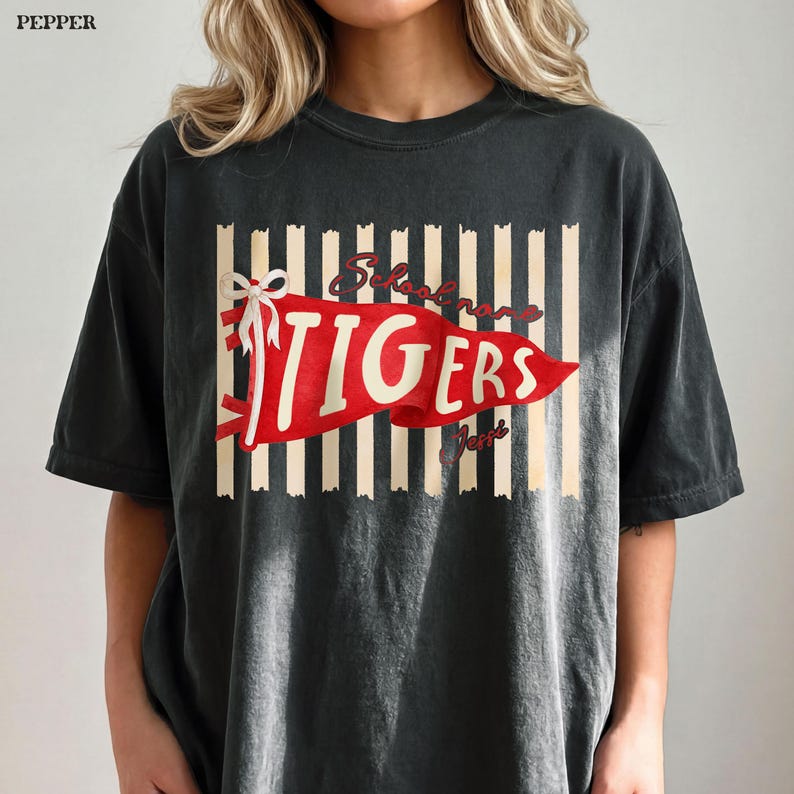 Custom Preppy Mascot Pennant Shirt