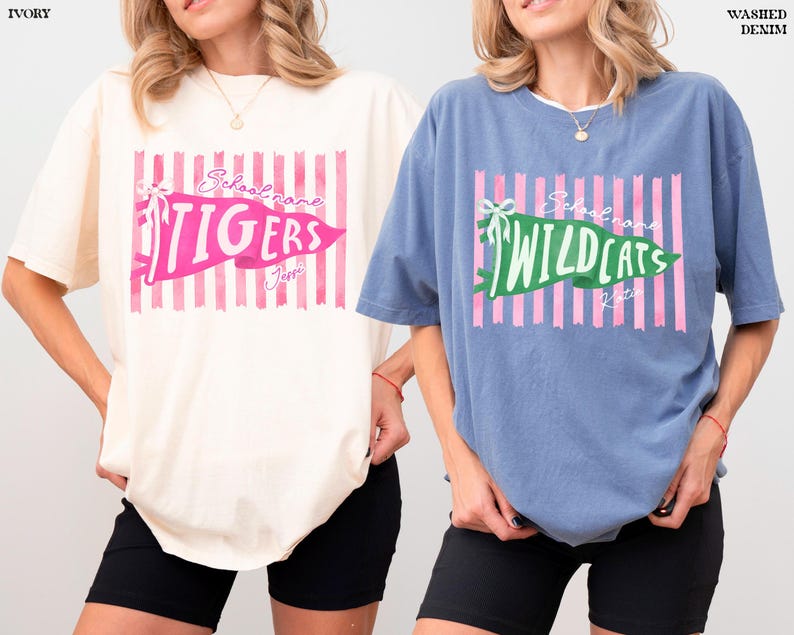 Custom Preppy Mascot Pennant Shirt