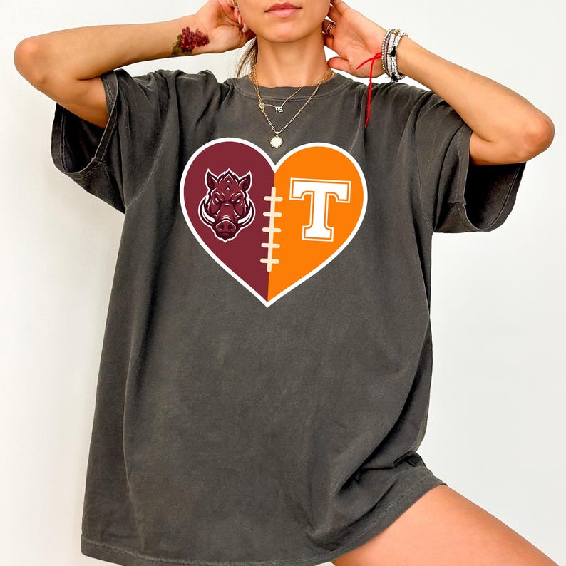 Custom Split Heart Game Day Apparel