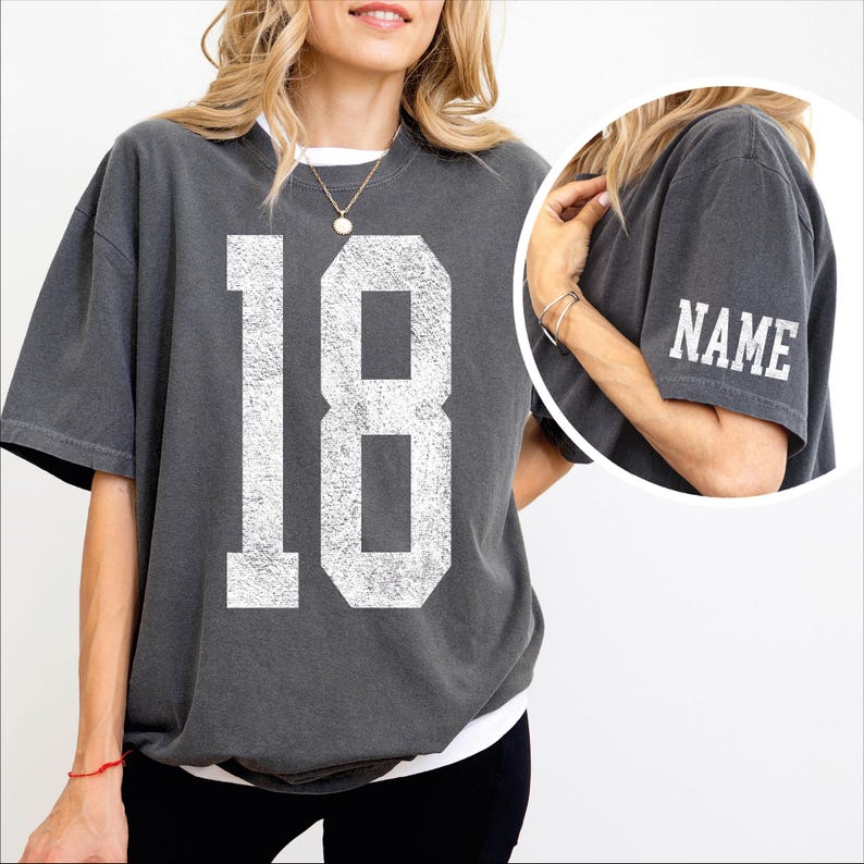 Custom Vintage Number Sleeve Name Apparel