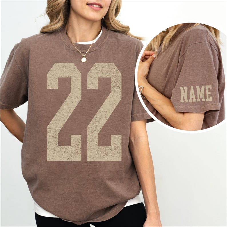 Custom Vintage Number Sleeve Name Apparel