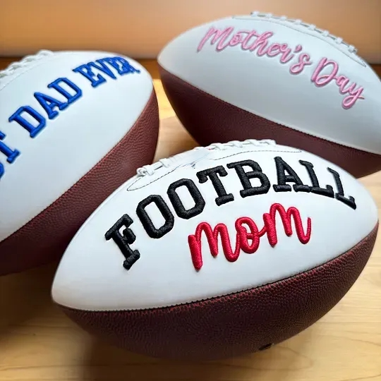 Customizable Embroidered Football, Unique Gift for Dad Mom Coach Sports Fans