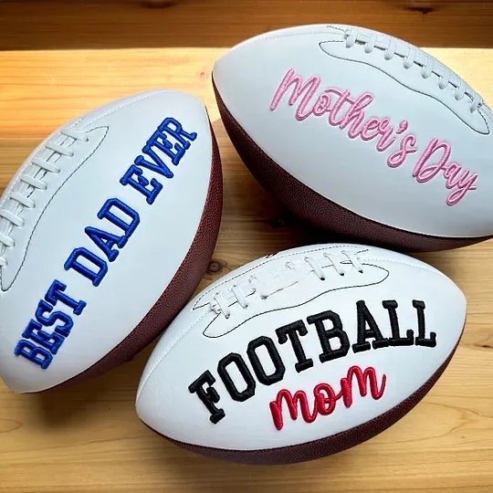 Customizable Embroidered Football, Unique Gift for Dad Mom Coach Sports Fans