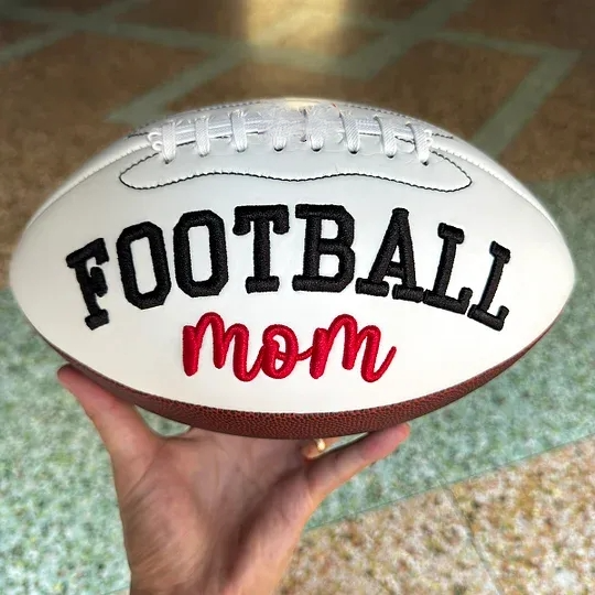 Customizable Embroidered Football, Unique Gift for Dad Mom Coach Sports Fans