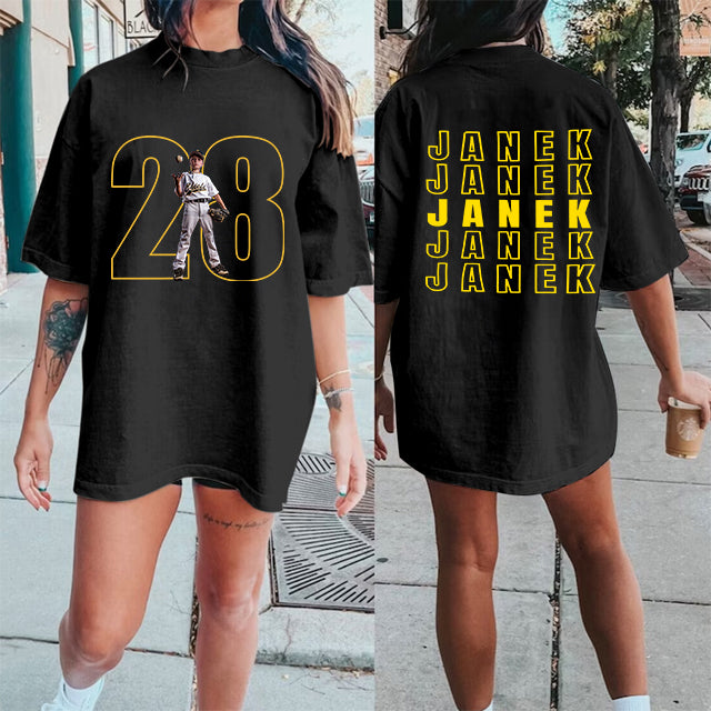 Personalized Photo Jersey Number Sweatshirt | Custom Repeated Back Name Baseball Crewneck