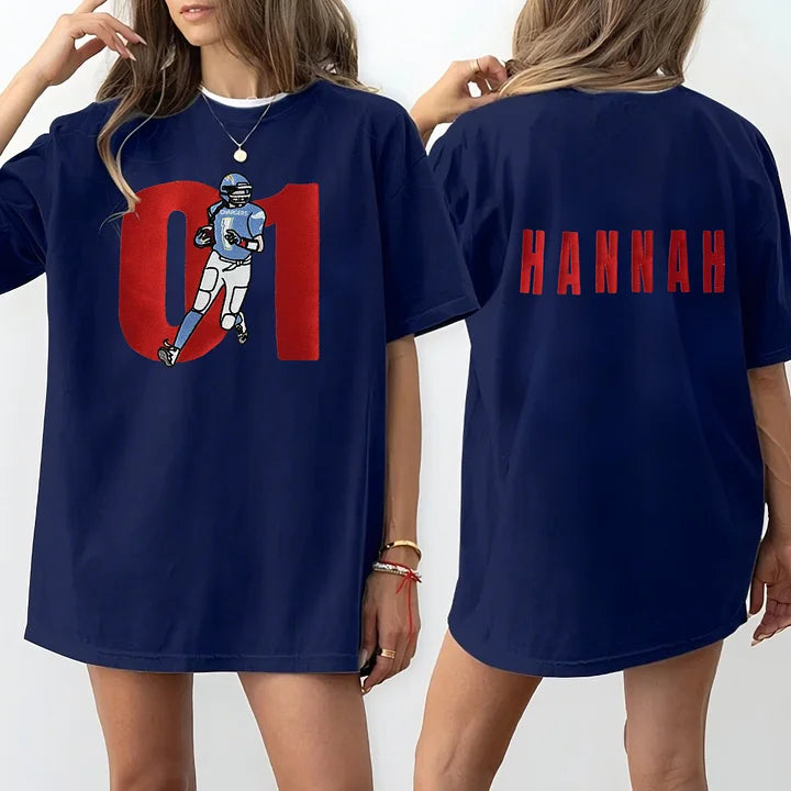 Personalized Photo Jersey Number Sweatshirt | Custom Repeated Back Name Baseball Crewneck