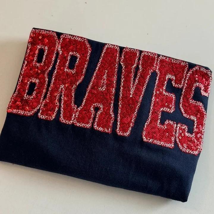 Personalized Sequin Applique Mascot Team Name Sweatshirt for Sports Moms | Game Day Gift