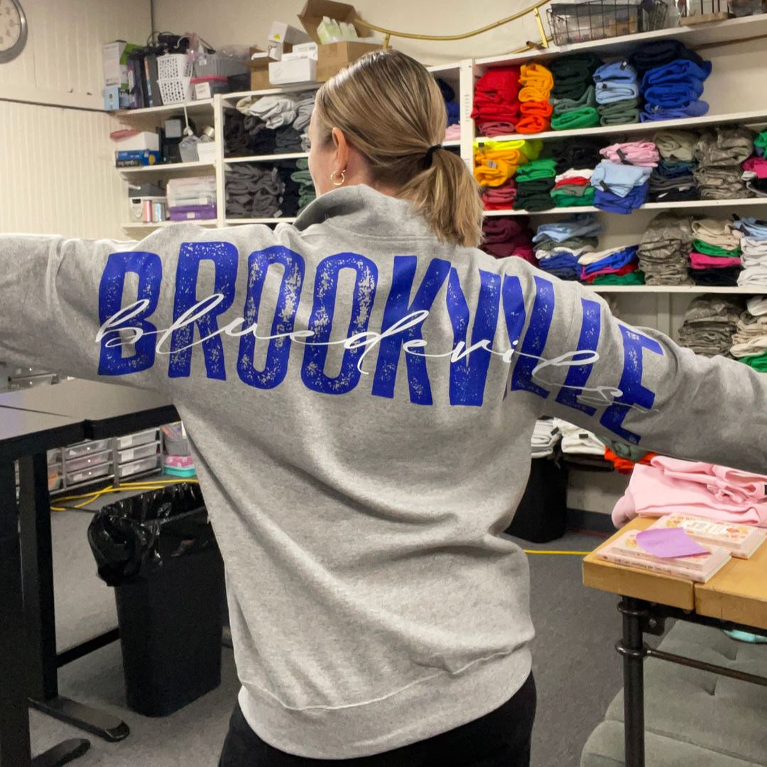 Custom Back Print Sports Sweatshirt | Personalized Game Day Crewneck