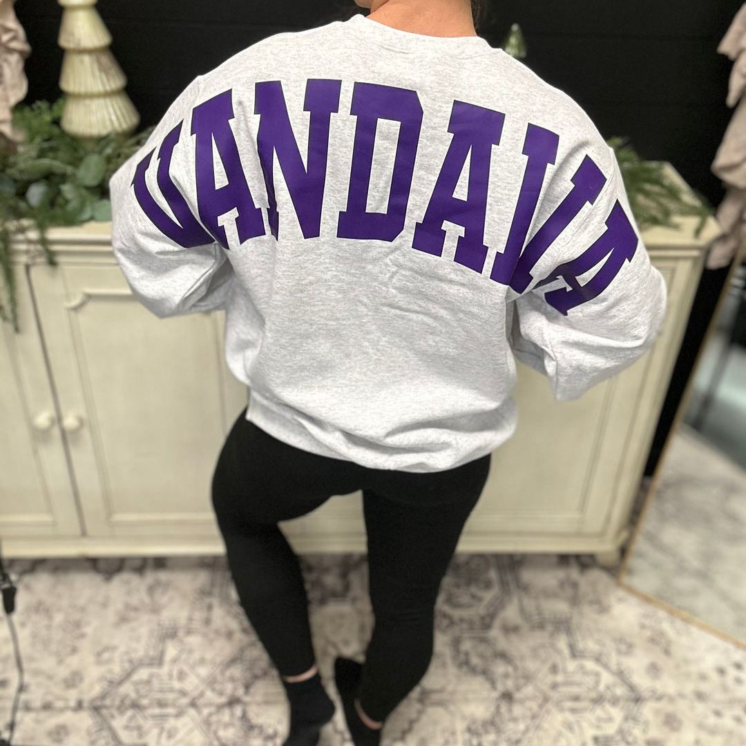 Custom Back Print Sports Sweatshirt | Personalized Game Day Crewneck