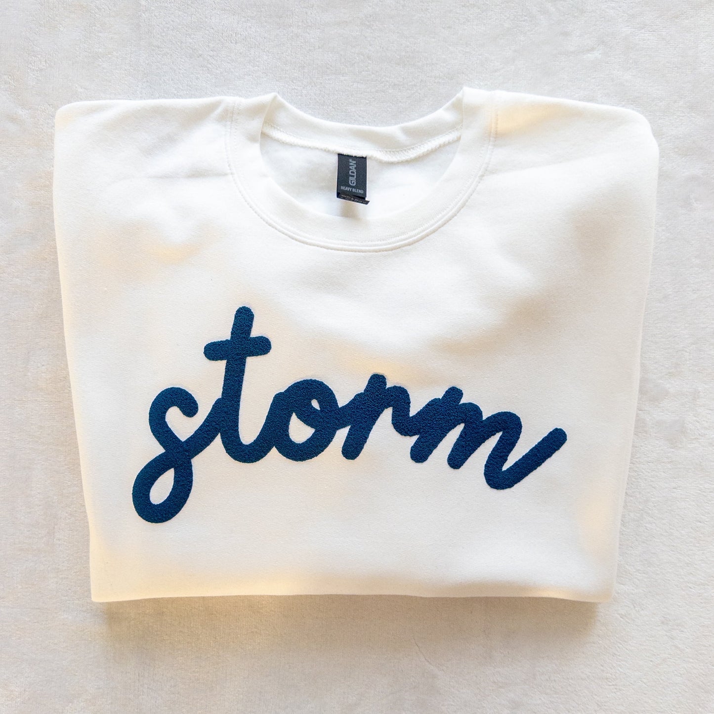 Personalized Custom Sports Puff Foam Print Crewneck Sweatshirt