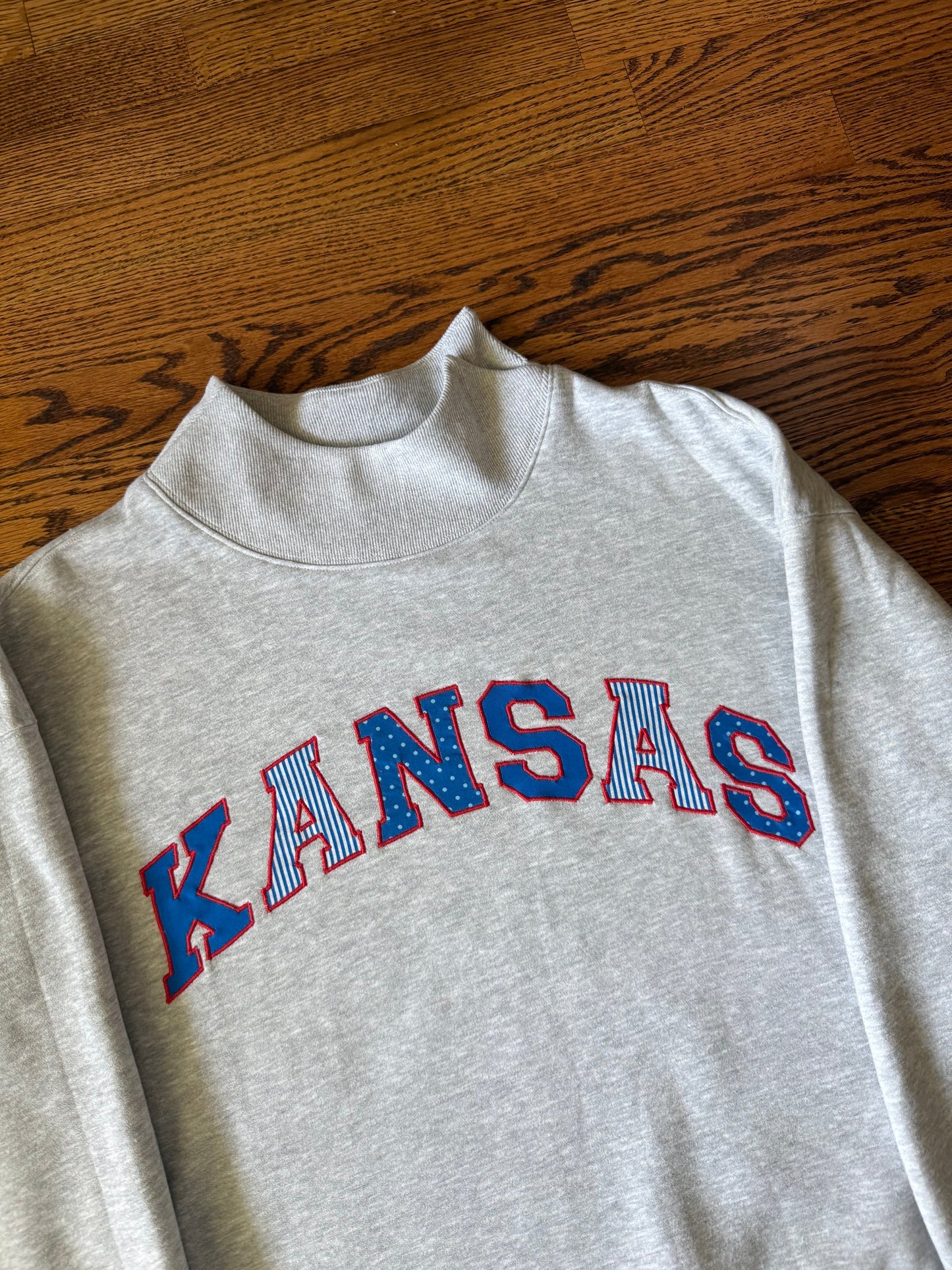 Personalized Pattern Patch College Letter Crewneck Mockneck Hoodie Sweatshirt