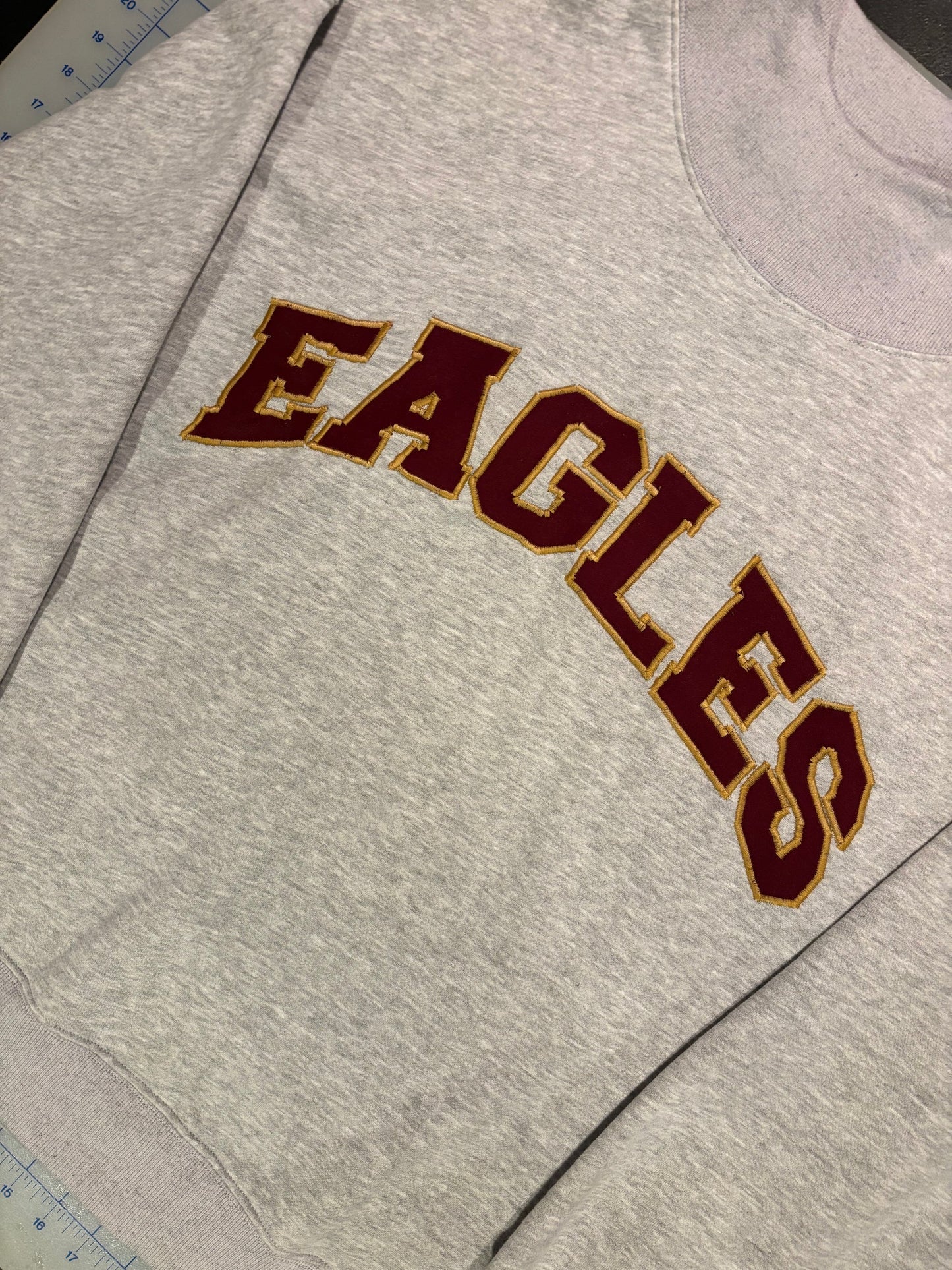 Personalized Pattern Patch College Letter Crewneck Mockneck Hoodie Sweatshirt