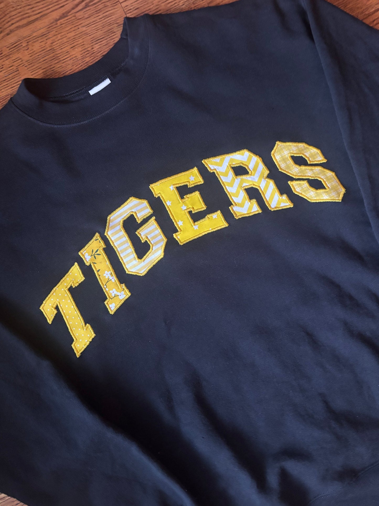 Personalized Pattern Patch College Letter Crewneck Mockneck Hoodie Sweatshirt