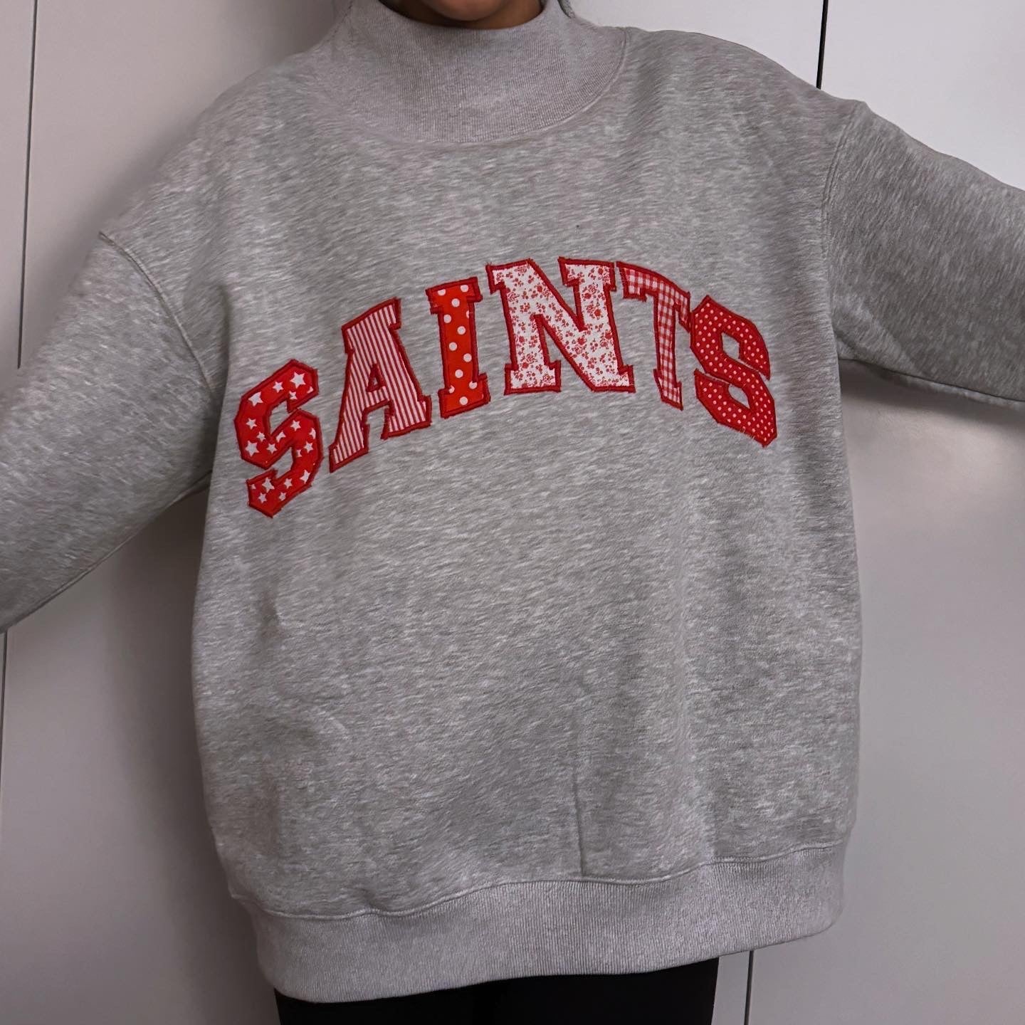 Personalized Pattern Patch College Letter Crewneck Mockneck Hoodie Sweatshirt