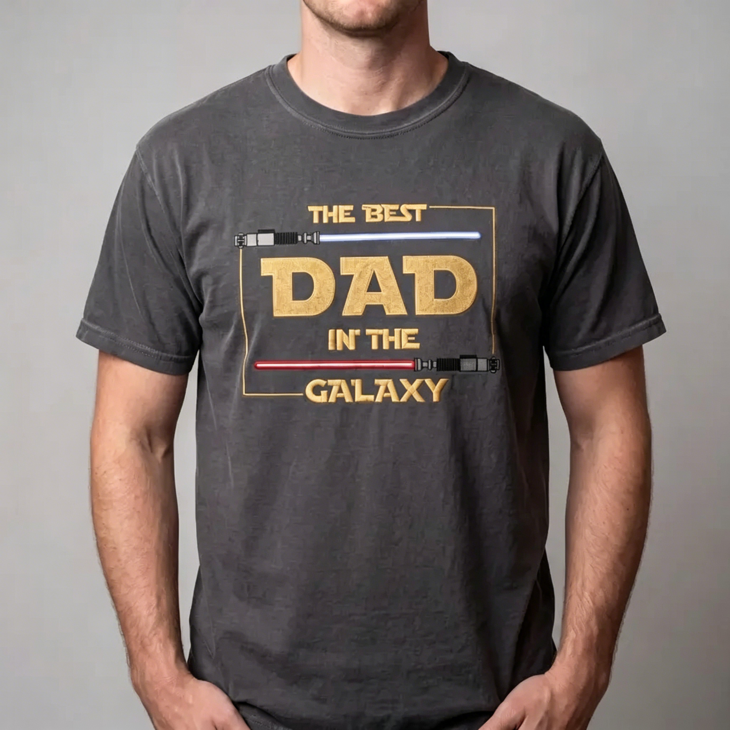 The Best Dad In The Galaxy Embroidered Sweatshirt - Star Wars Inspired Father's Day Gift