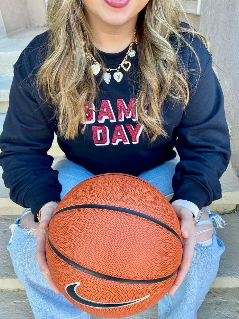 Personalized Embroidered Game Day Sweatshirt | Football Crewneck | Game Day Shirt