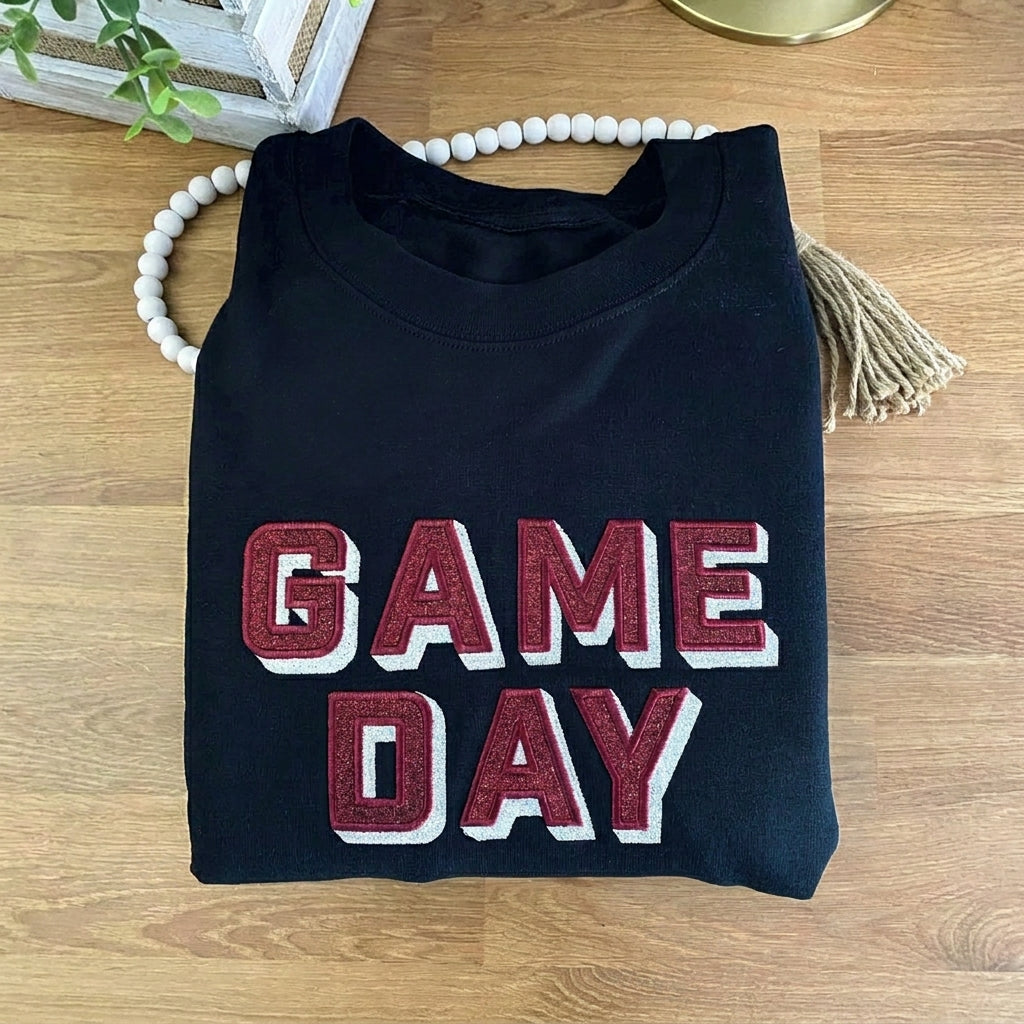 Personalized Embroidered Game Day Sweatshirt | Football Crewneck | Game Day Shirt