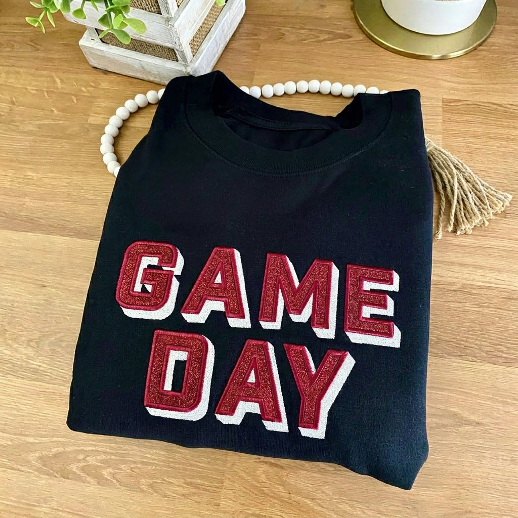 Personalized Embroidered Game Day Sweatshirt | Football Crewneck | Game Day Shirt
