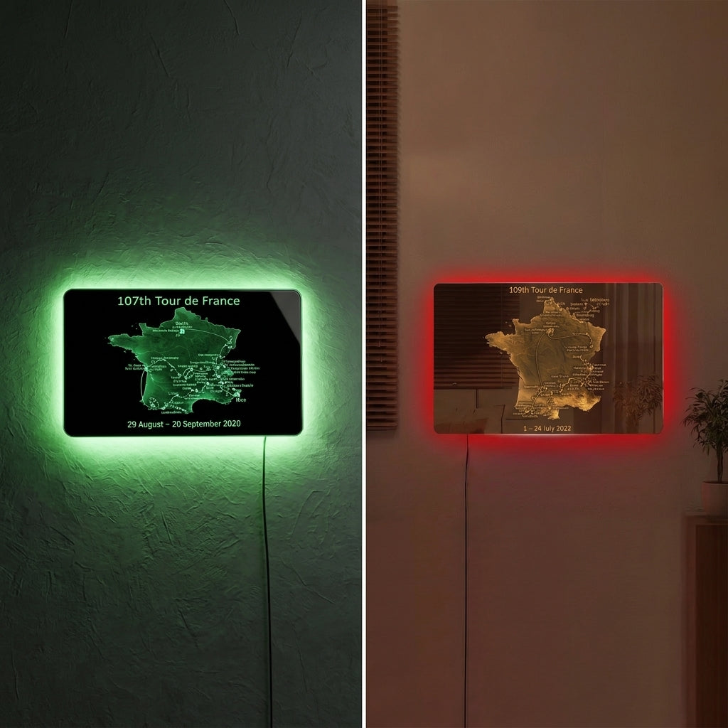 The Personalized Race Track Mirror Light