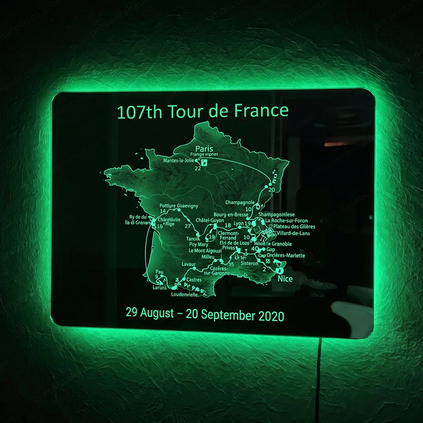 The Personalized Race Track Mirror Light