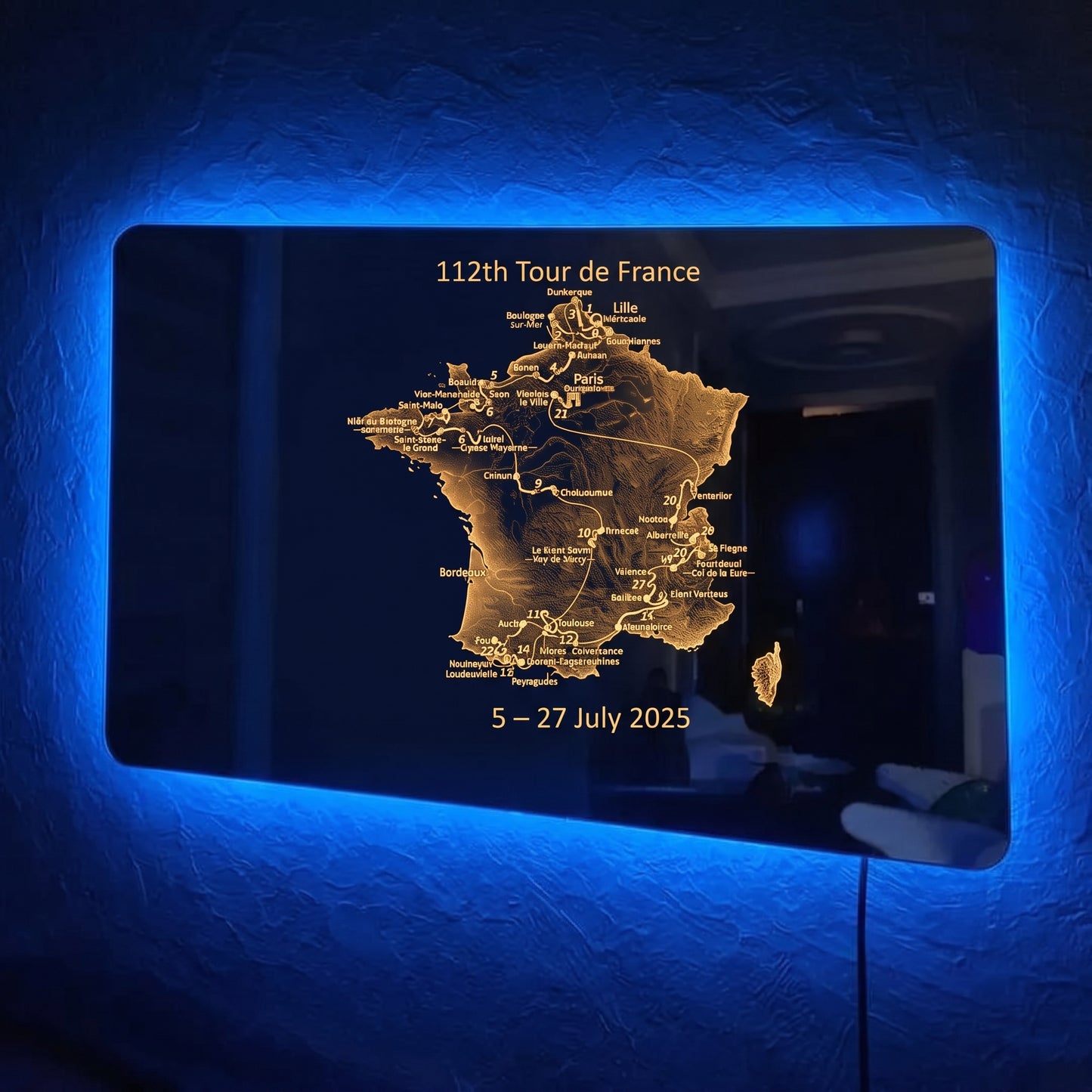 The Personalized Race Track Mirror Light