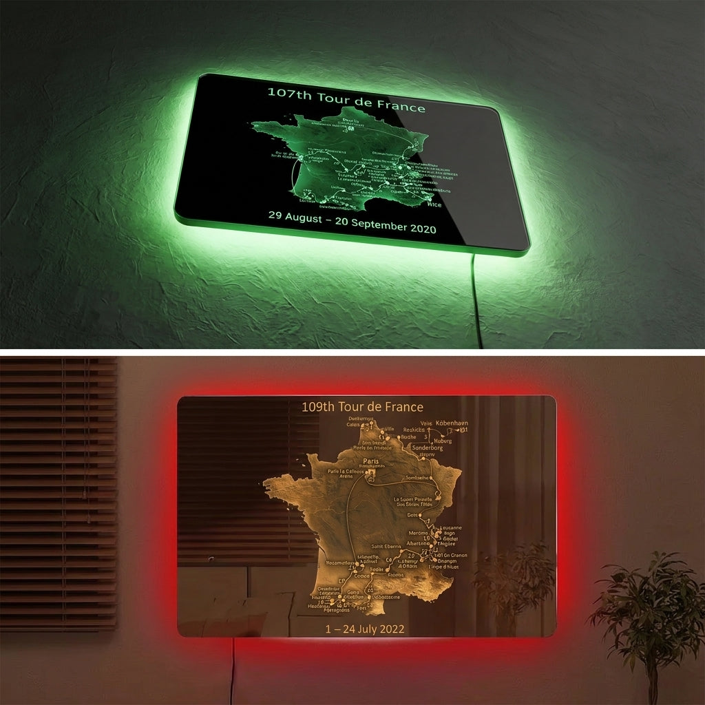 The Personalized Race Track Mirror Light