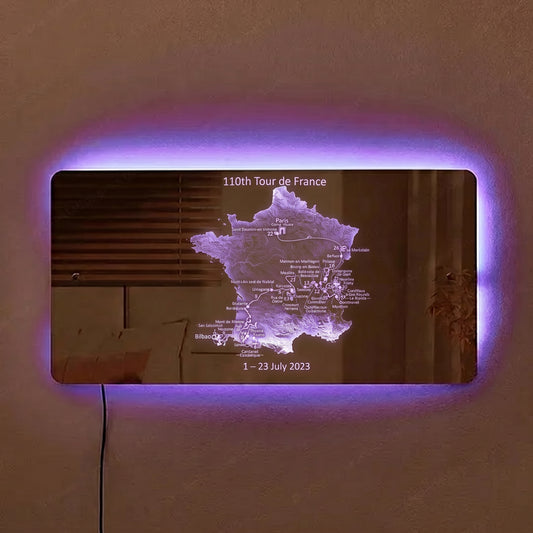 The Personalized Race Track Mirror Light