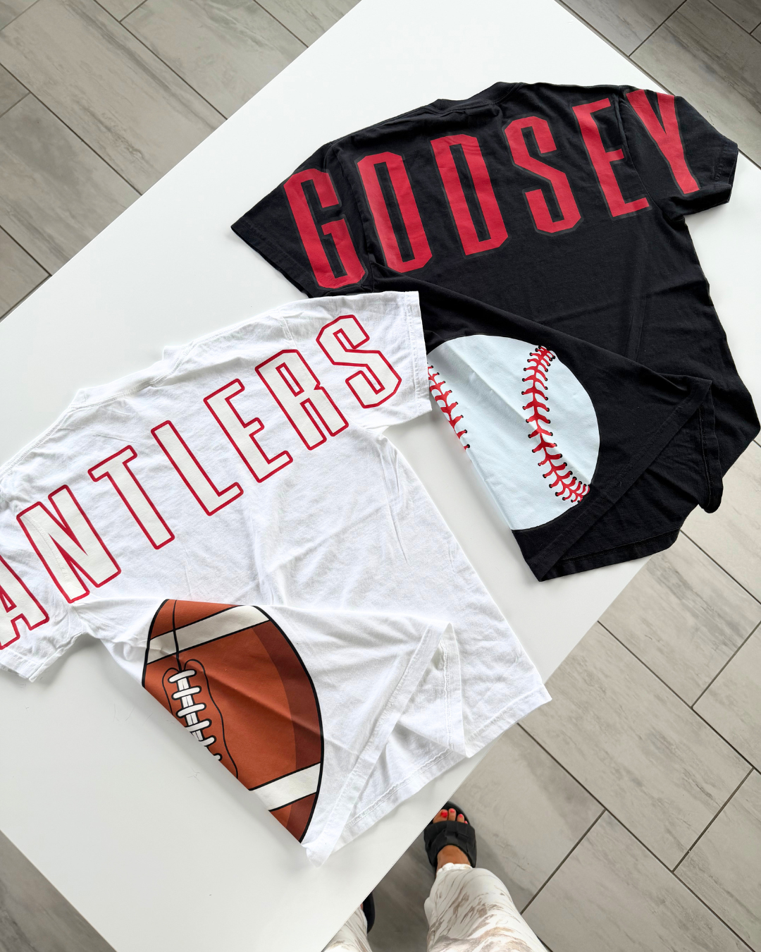 Custom Back Print Varsity Crewneck Sweatshirt, Personalized Team Name Mascot Game Day Spirit Pullover