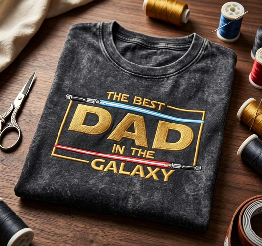 The Best Dad In The Galaxy Embroidered Sweatshirt - Star Wars Inspired Father's Day Gift