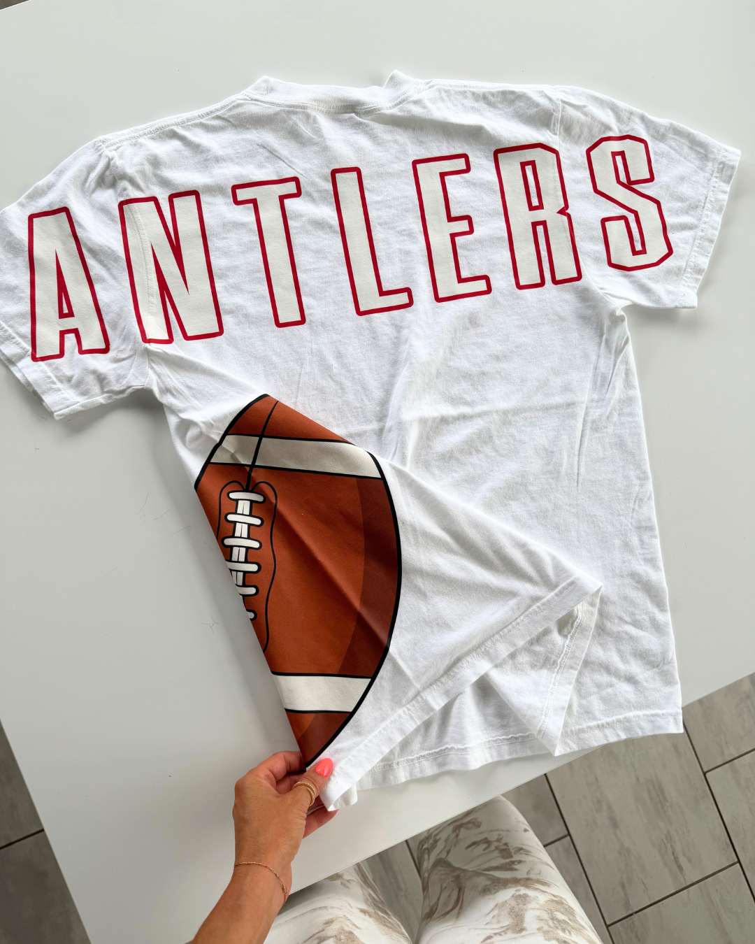 Custom Back Print Varsity Crewneck Sweatshirt, Personalized Team Name Mascot Game Day Spirit Pullover