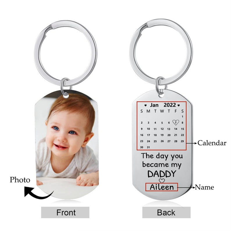 The Birth Moment | Custom Photo Keychain