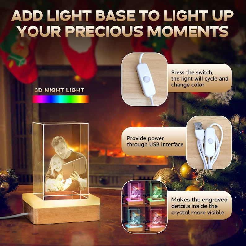 Captured in Light - Custom 3D Crystal Photo Keepsake