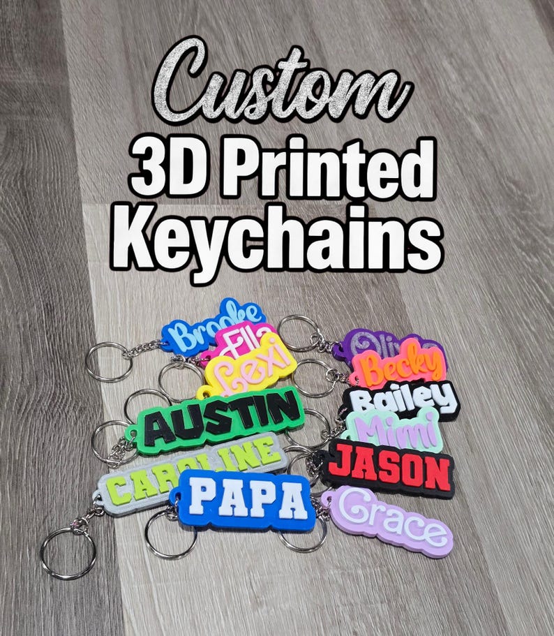 The Signature Name Tag - Custom 3D Printed Keychain