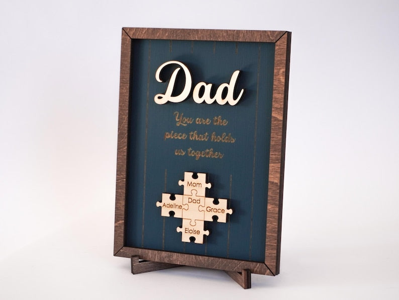 The "Holds Us Together" Custom Puzzle Sign