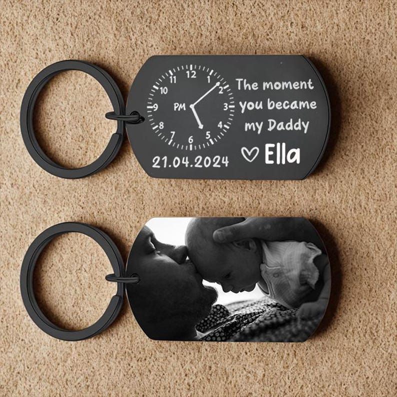 The Birth Moment | Custom Photo Keychain