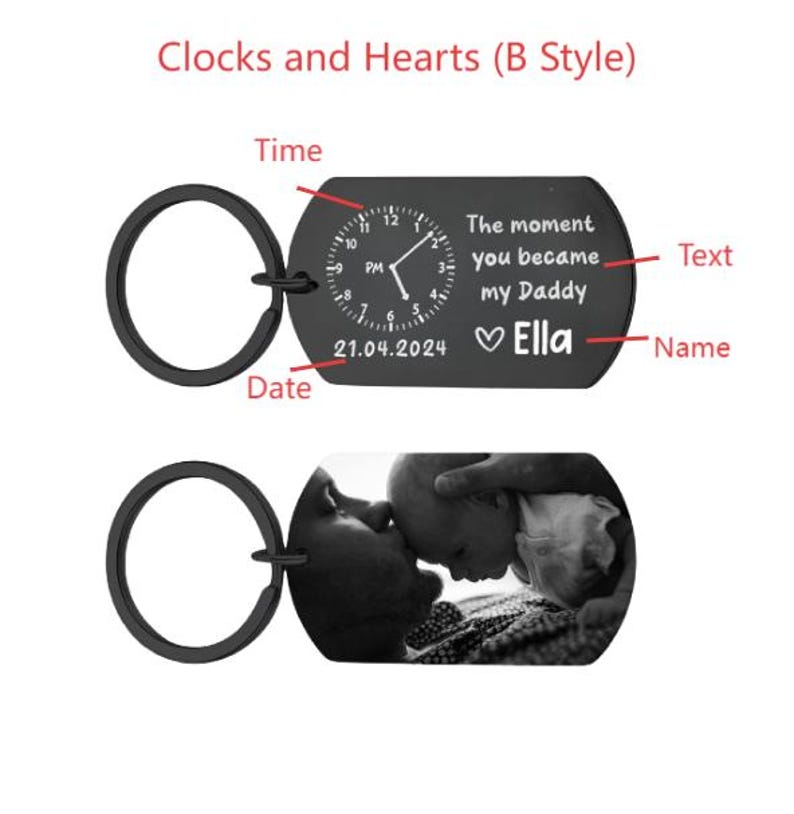 The Birth Moment | Custom Photo Keychain