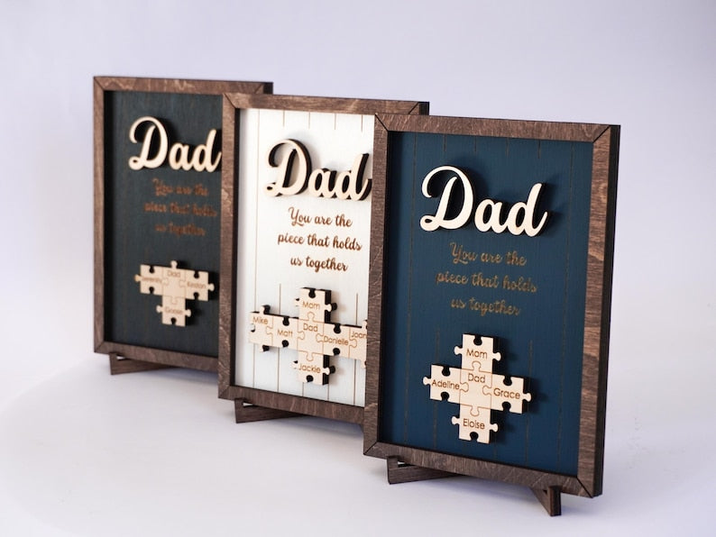 The "Holds Us Together" Custom Puzzle Sign