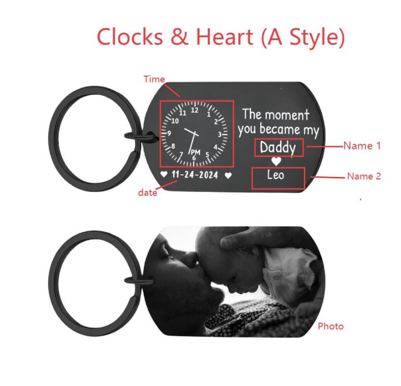 The Birth Moment | Custom Photo Keychain
