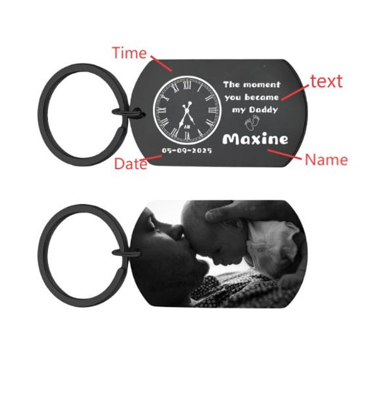 The Birth Moment | Custom Photo Keychain