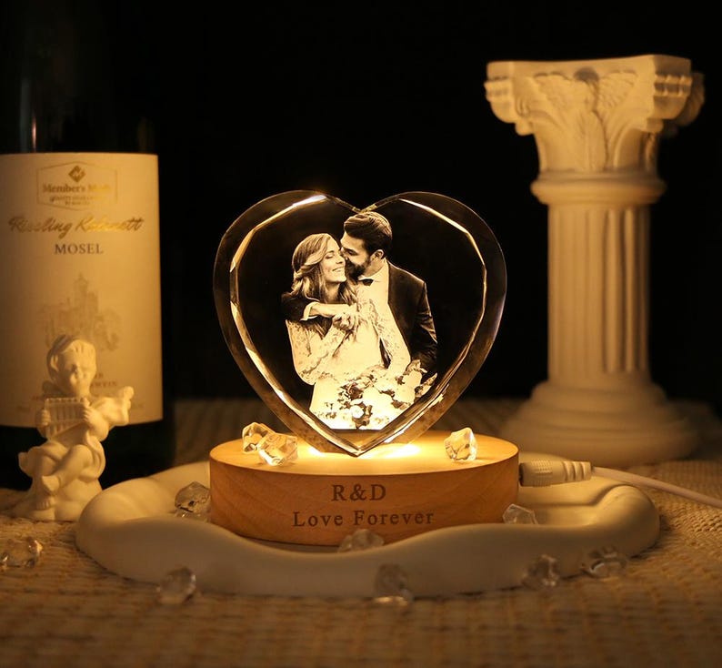 Heartstrings | Personalized 3D Glowing Crystal Keepsake