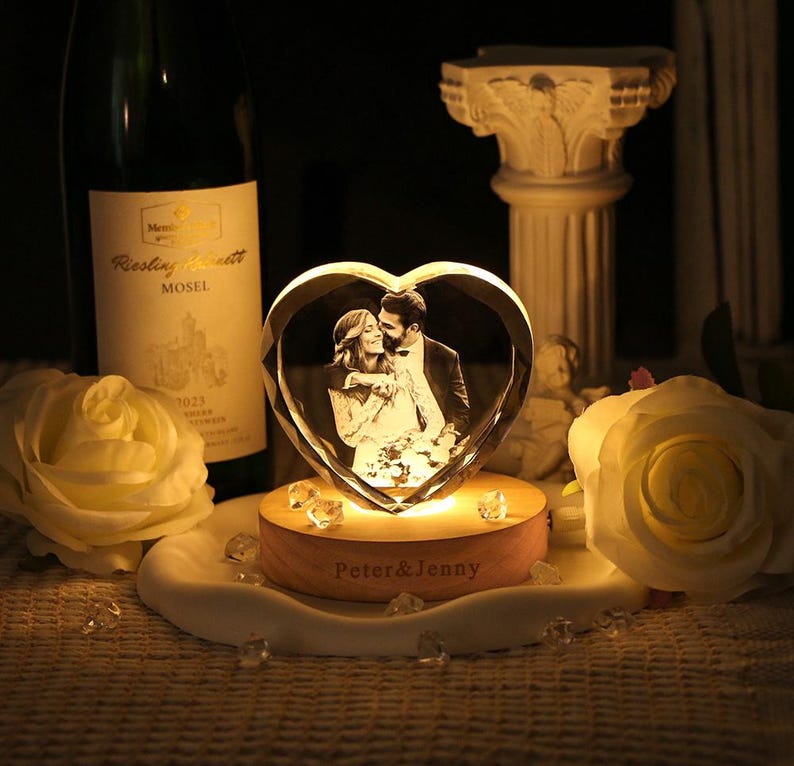 Heartstrings | Personalized 3D Glowing Crystal Keepsake