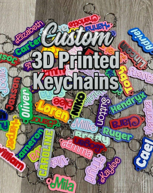 The Signature Name Tag - Custom 3D Printed Keychain