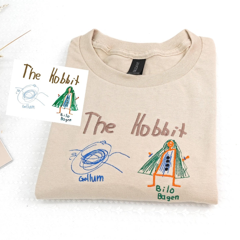 Embroidered Kids Drawing Shirt – Custom Kid Art Gift