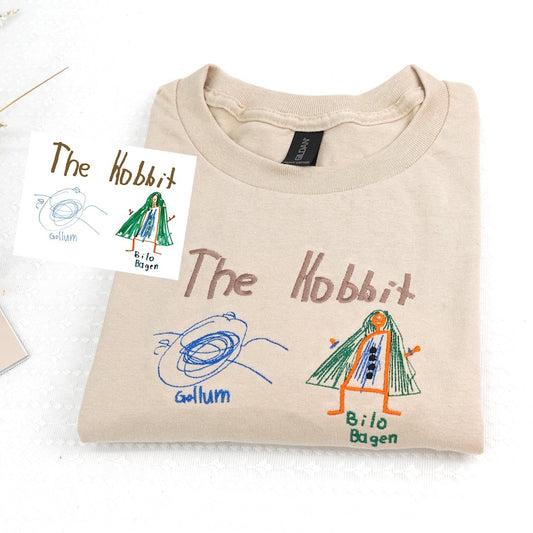 Embroidered Kids Drawing Shirt – Custom Kid Art Gift