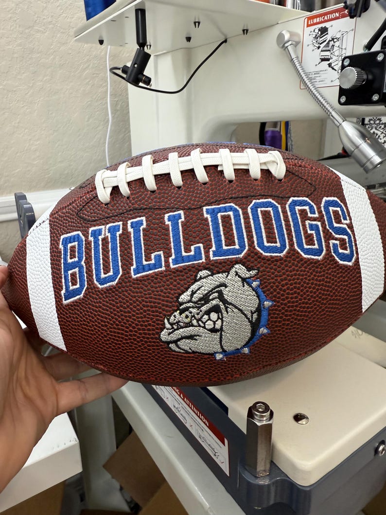 The Personalized Varsity Embroidered Football